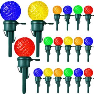 Honoson Christmas Replacement Mini Light Bulbs G14 LED Light Bulbs 0.06 Watt Globe Glass with Plastic Base for Outdoor Indoor Tree(Appealing Colors,60 Pieces)