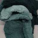 PAVILIA Fluffy Sherpa Throw Blanket Ombre | Gradient Plush, Soft, Fuzzy, Decorative Accent Throw Blanket for Couch Sofa Bed | Cozy Warm Decorative Furry Faux Fur Blanket, 50x60 Inches Green