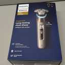 Philips Norelco Shaver i9000 Prestige - Wet & Dry Electric Shaver, Gold Oyster, Sense IQ Technology, Triple Lift & Cut System, 360 Rotating Dual SteelPrecision Blades, Quick Clean Pod, Model XP9203/81 (i9000 + Charging Stand, Gray)