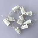 Clear 24 Volt Mini Christmas Replacement Bulbs for Incandescent String Lights, mini Base, 0.96 Watt, 80 mA 8mm White Base (50)