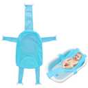 Baby Bath Seat Support Net Infant Bathing Support Mat Newborn Bath Tub Seat Cushion Pad with Five Safety Support Corner Adjustable Mesh Bathtub Sling Non Slip Shower Pad for 0-18 Months (Blue)