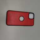 Classy Design Luxury Leather Phone Case for iPhone 14 Plus Non-Slip Grip Full Body Ultra Slim Protective Case (2022,6.7) (Red)