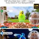 Outinput 2.5K Smart Bird Feeder with Camera Solar Powered, AI Bird Species Identification, Squirrel Proof, Real-Time Video Notifications, Weatherproof, Ideal Gift for Family and BirdLovers, Navy Blue
