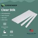 Surebonder DT-100 Mini Size Hot Glue Sticks for Glue Guns 0.27 in. Diameter, 4 in. Length - All Purpose, All Temperature - Great for DIY, Arts, and Crafting - 100 Pack, Clear