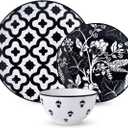 Dinnerware Set - Ceramic Plates and Bowls for 4 - Stoneware Dish Set