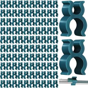 Geetery 3/16" Wire Frame Christmas Light Clip 3/16" Christmas Mini Deer Light Clip Outdoor for Metal Reindeer Xmas Outside Decoration(Green,250 Pcs)