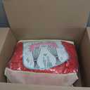 50ft15ft Red Backdrop Curtain for Valentine's Day Wedding Parties, 10 Panels Wrinkle Free 15 FT Long Polyester Photo Backdrop Drapes Back Drop Cloth for Birthday Photography Background