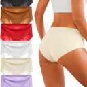 Women's Seamless Underwear No Show Panties Invisible Ladies Hipster Breathable Briefs 6 Pack, XL