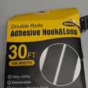 Navona 30Ft x 1 Inch Hook and Loop Strips with Adhesive, Double Rolls of Heavy Duty Self Adhesive Tape with Backing, Nylon Self Adhesive Tape for Home Office School and Crafting,Black