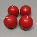 Biedermann & Sons Cranberry Round Candles (Set of 4), Unscented Dripless Balls, 2.5" Spheres, 8 Hour Burn, for Wedding Decor and Party Centerpieces