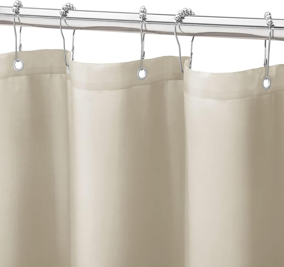 Gibelle Stall Small Shower Curtain Liner 36 x 72 Inches, Beige Shower Curtain Liner, Washable Waterproof Fabric Shower Liner for Bathroom, Machine Washable