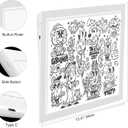 A4 Rechargeable Light Pad with Carry Bag, KOBAIBAN Wireless Magnetic Tracing Light Box, 5-Level Brightness LED Light Board, Cordless Battery Powered Light Drawing Table for DIY Diamond Painting(White)