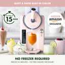 GreenPan Frost Ice Cream Maker & Slushie Machine, Soft Serve, Sorbet, Margaritas, Milkshakes, Frozen Yogurt, No Pre-Freezing, Ready in 15 Mins, 6 Modes, 7 Textures, Self-Cleaning, Family Size, Pink