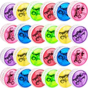 24 Pack Led Light up Yo Yo Colorful Beginner Yo Yo Ball Light up Responsive Ball for Kids Birthday Party Goodie Bag Fillers Classroom Rewards, 6 Colors