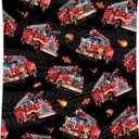 Kids Throw Blanket Fire Truck Gifts for Toddler Boys - Lightweight Furry Flannel Blankets for Son (40"x50")