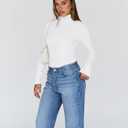 Trendy Queen Women's Turtleneck Long Sleeve Shirts Spring Fashion Basic Thermal Underwear Tops Winter Clothes 2026 (White)