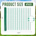 Landical 4 Roll Plastic Garden Fence 4 x 100 Ft Green Temporary Fencing Roll Outdoor Snow Fence Safety Construction Barrier Garden Netting for Patio Yard Plant Pet