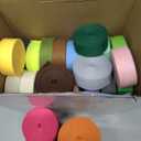 Windyun 48 Rolls Heavy Cotton Webbing 157.5 Yard 48 Color Mixed Polyester Cotton Webbing Strap Tote Bags Leash Straps for Making Bag Handles Cloth Belt Crafts Outdoor Accessories Supplies