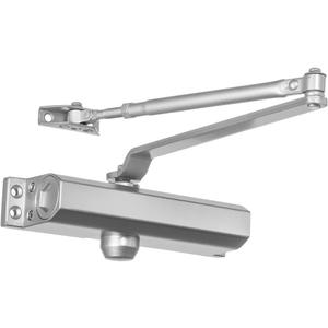 Dynasty Hardware Door Closer, Commercial Hydraulic Closer, Self-Closing, Spring Size 4, Surface Mount, Sprayed Aluminum, Series 4000