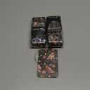 Luggage Straps & Luggage Tags Set for Suitcases Travel Belt Accessories, Printed Suitcase Strap, Adjustable Luggage Belt Strap, Heavy Duty with Quick-Release Buckle - 3 Pieces, Black Butterfly