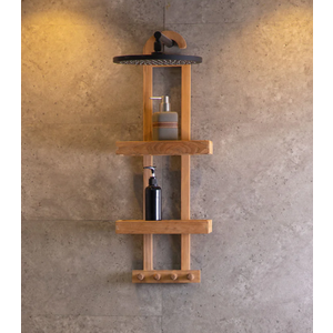 Nordic Teak Natural Shower Caddy, 11.2 x 4.7 x 29.9