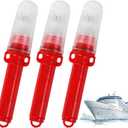 3Pcs Boat Flares, 2026 Upgrade Marine Flares,Visual Distress Signals for Boats, Waterproof and High Visibility for Fishing Vessels, Buoys (Red)