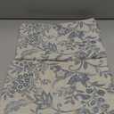 jinchan Floral Kitchen Curtains for Windows 45 Inch Linen Tier Farmhouse Cafe Curtains Country Botanic Small Window Rod Pocket Rustic Flax for Laundry Bathroom RV 2 Panels Blue on Beige