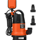 Sump Pump, Prostormer 1HP 3700GPH Submersible Clean/Dirty Water Pump with Automatic Float Switch for Pool, Pond,Garden, Flooded Cellar, Aquarium and Irrigation (Orange)