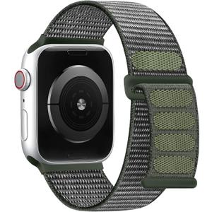 2 x DaQin Nylon Sport Loop Compatible with Apple Watch Band 40mm 38mm 41mm 42mm 44mm 45mm 46mm 49mm, Soft Breathable Braided Wristband for iWatch Band for Women Men Series 11 10 9 8 7 6 5 4 3 2 1 SE Ultra (SpaceGray)