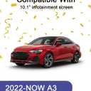Tempered Glass Screen Protector for Audi A3 2022-2026,Infotainment Navigation Screen Film Compatible With 2026 2025 2024 Accessories - 10.1"