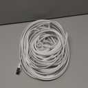 Cat8 Flat Ethernet Cable 50 FT Indoor & Outdoor, Invisable Ultra-Thin Ethernet Cable High Speed 40Gbps 2000Mhz, Flexible Shielded Internet Cable, Cat 8 SFTP Network Cable for Home/Office/Gaming, White