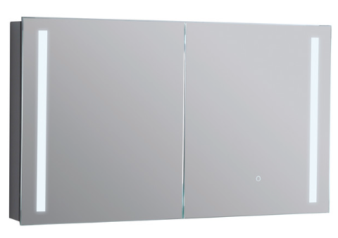35 in. W x 26 in. H Rectangular Wall Mounted LED Light Medicine Cabinet with Mirror, Anti-Fog, Double Doors