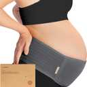 KeaBabies Maternity Belly Bands for Pregnant Women - Soft & Breathable Pregnancy Belly Support Band, Adjustable Maternity Belt for Back, Pelvic Support, Comfortable, Easy to Use (Mystic Gray, M/L)