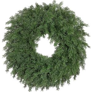26 Inch Christmas Wreaths for Front Door Realistic Large Winter Greenery Pine Cedar Wreaths for Windows Xmas Holiday Home Table Mantle Yard Farmhouse Wall Door Porch Hanging Decor Outdoor Indoor