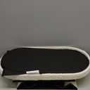 B FSOBEIIALEO Ottoman with Storage for Living Room, Sherpa Folding Storage Ottoman Foot Rest, 30 Inches Collapsible Bedroom Bench White