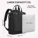G4Free Protective 16" Laptop Backpack, Large Work Bag for Men Women, Slim Casual Backpacks for Travel, College, Business, Black