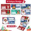 2 x OHOME 500 PCS Christmas Gift Tags - Gift Tags for Christmas Presents - Christmas Gifts for Women Men Kids - Christmas Wrapping Paper - Christmas Decorations,2.95 x 1.6 Inch