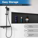 37"×13" Shower Niche Insert Tile Ready Black Stainless Steel