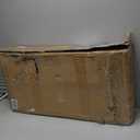 ELAFROS Heavy Duty Plastic Utility Cart 34 x 17 Inch - Work Cart Tub Storage W/Deep Shelves and 2 Fixed 2 Swivel Wheels Safely Holds up to 550 lbs - 2 Tier Service Cart for Warehouse,Garage, Gray