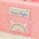 ALIMORDEN 2-in-1 Flip Out Comfy Toddler Couch, Lovely Kids Chair Convertible Sofa to Lounger for Story/Nap Time, Pink Unicorn