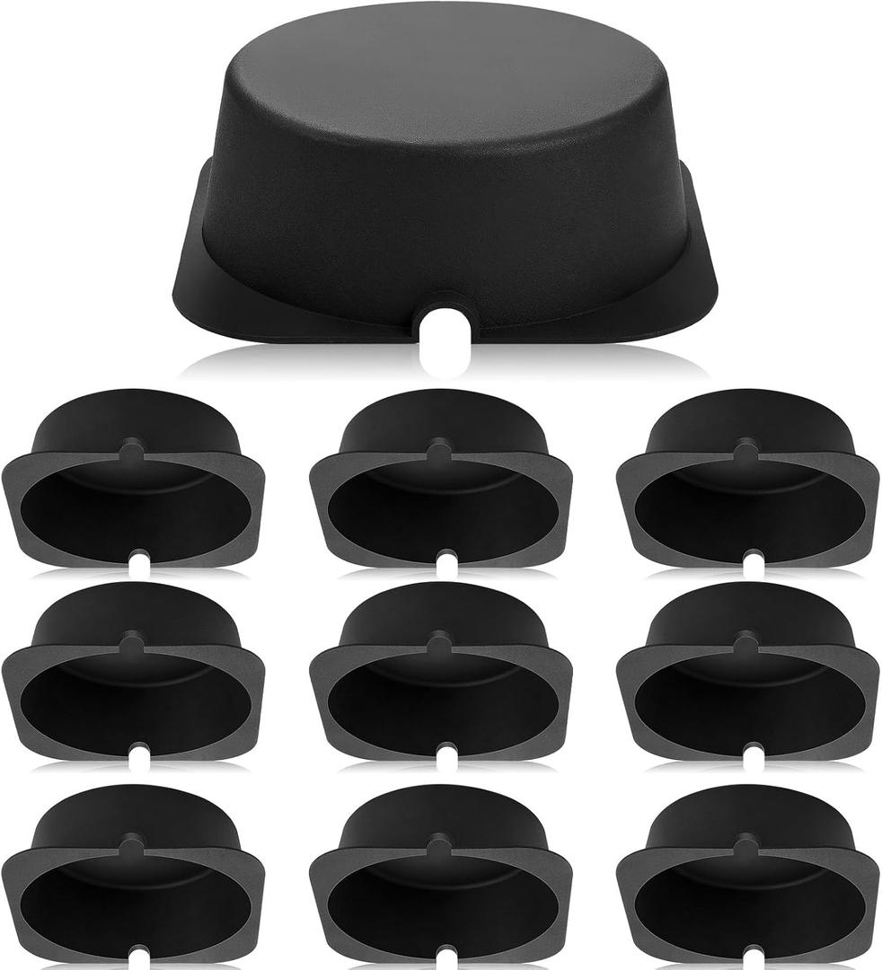 Tuanse 10 Pack Recessed Light Cover for Attic Insulation, Fire Resistant Can Covers for 6 Inch Lighting Fixtures, 8.6 x 8.6 x 2.9 Inch, Reduce Heat Loss & Air Leakage, Easy Install (Black)