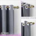 Antique Bronze Disc Curtain Rods, 28-48 Inches Window Curtain Rod,Adjustable Room Darkening Drapery Rod with Aluminum Finials and Brackets,Wrap Around Design