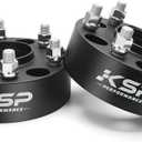 KSP 6x5.5 Wheel Spacers 2 Inch for Silverado 1500 Sierra 1500, 6x139.7 M14x1.5 Studs 78.1mm Hub Bore Forged Spacer fits Yukon XL, Tahoe, Escalade Avalanche,2pcs (black)