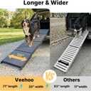Veehoo Foldable Dog Ramp for Car Truck SUV Extra Large Wide 71" L 20" W
