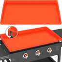 Silicone Griddle Mat Cover for Blackstone - 28XL Inch True All-Encompassing Coverage Heavy Duty Food Grade Grill Buddy Mat, All Season Cooking Surface Protective Cover (Orange)