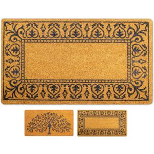 Coir Doormat 16"x27.5", Classic: Door Mat, Welcome Mat, Funny Pattern for Indoor & Outdoor Entrances