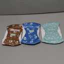 Wegreeco Washable Male Dog Belly Band - Pack of 3 - Washable Male Dog Belly Wrap, Small Doggie Diapers for Doggy Puppy (Bone, Small)