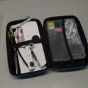 Heavy Duty Handheld Sewing Machine with 110 PCS Sewing Kit & Blue Leather Case, Mini Portable Hand Held Sewing Machine for Adults and Beginners, for Mending Clothes, DIY Projects, at Home or on the Go