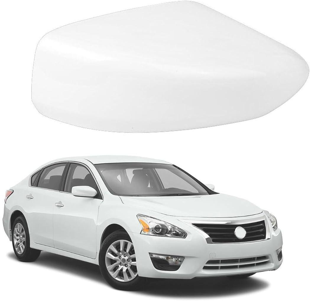 Rear View Mirror Cover Cap Housing Replacement for Nissan Altima Sedan 2013 2014 2015 2016 2017 2018 (White, Right (Passenger) Side)