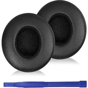 Solo3 Earpads Replacement, Ear Pads Cushions Compatible with Beats Solo 2 & Solo 3 Wireless On-Ear Headphones, Solo2 Solo3 Earpads with Soft Memory Foam & Protein Leather(Black)